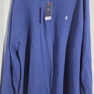 IZOD Mens  Long Sleeve Polo Shirt Size XXL Color Blue